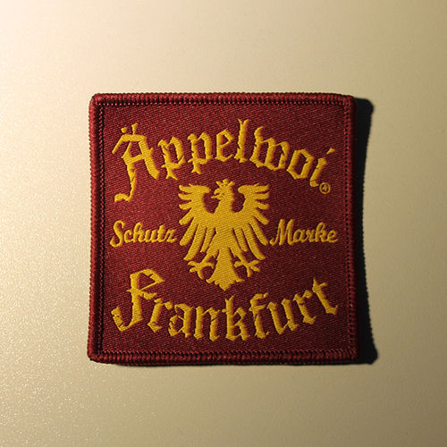 Aufnäher "Äppelwoi-Frankfurt Schutzmarke", bordeauxrot