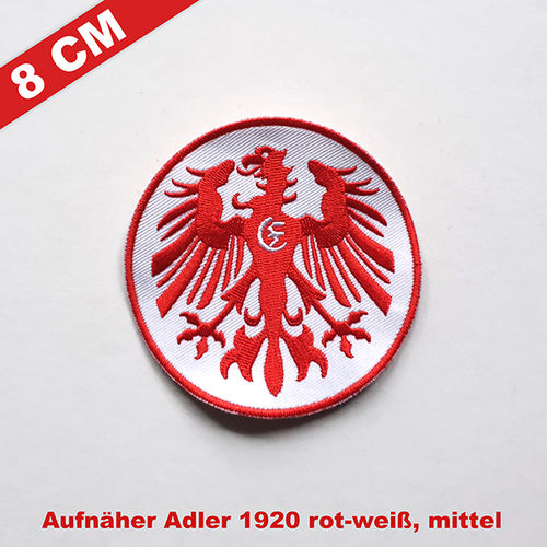 Aufnäher "Adler 1920" rot-weiss, 8 cm (mittelgross)