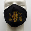 2-Lagen-Baumwoll-Maske “Der Pokal ist ein Bembel aus Frankfurt am Main”, schwarz-gold