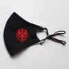 3-Lagen-Baumwoll-Maske “Frankfurt-Adler 1920”, schwarz-rot