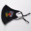 3-Lagen-Baumwoll-Maske “Frankfurter Äppelwoi Triple”, schwarz-6-farbig