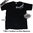 T-Shirt schwarz-weiß  "Frankfurt am Main Hardcore" Direktbestickt