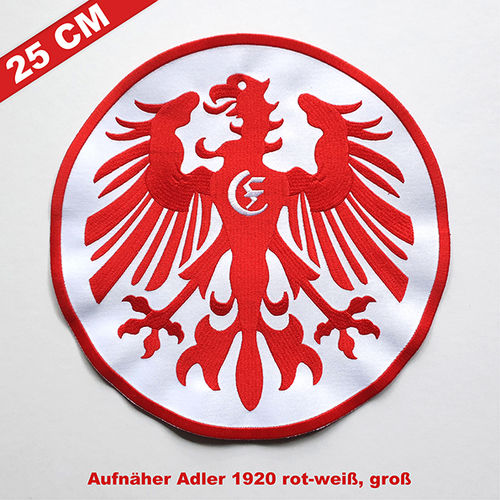 Aufnäher "Adler 1920" rot-weiss, 25 cm (gross)
